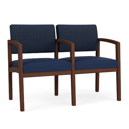 Lesro Lenox 2 Seat Tandem Seating W/ Arm, 44 in W 26 in L 31.5 in H LW2103